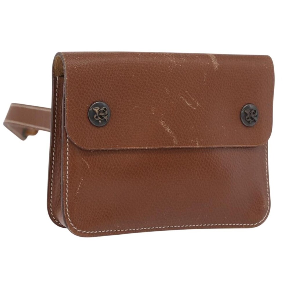 Hermes Pochette Green Waist Leather